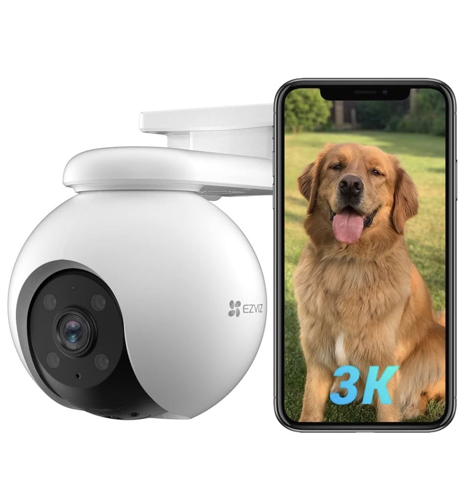 EZVIZ 360 Outdoor Auto Zoom Tracking Security Camera, 3K, 12 Pre Set dots Tracking,Waving Hand Recognition, Color Night Vision, AI Powered Person &...