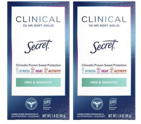 Secret Clinical Strength 72 Hour Soft Solid Free & Sensitive 2 Pack