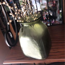 Green Floral Vase