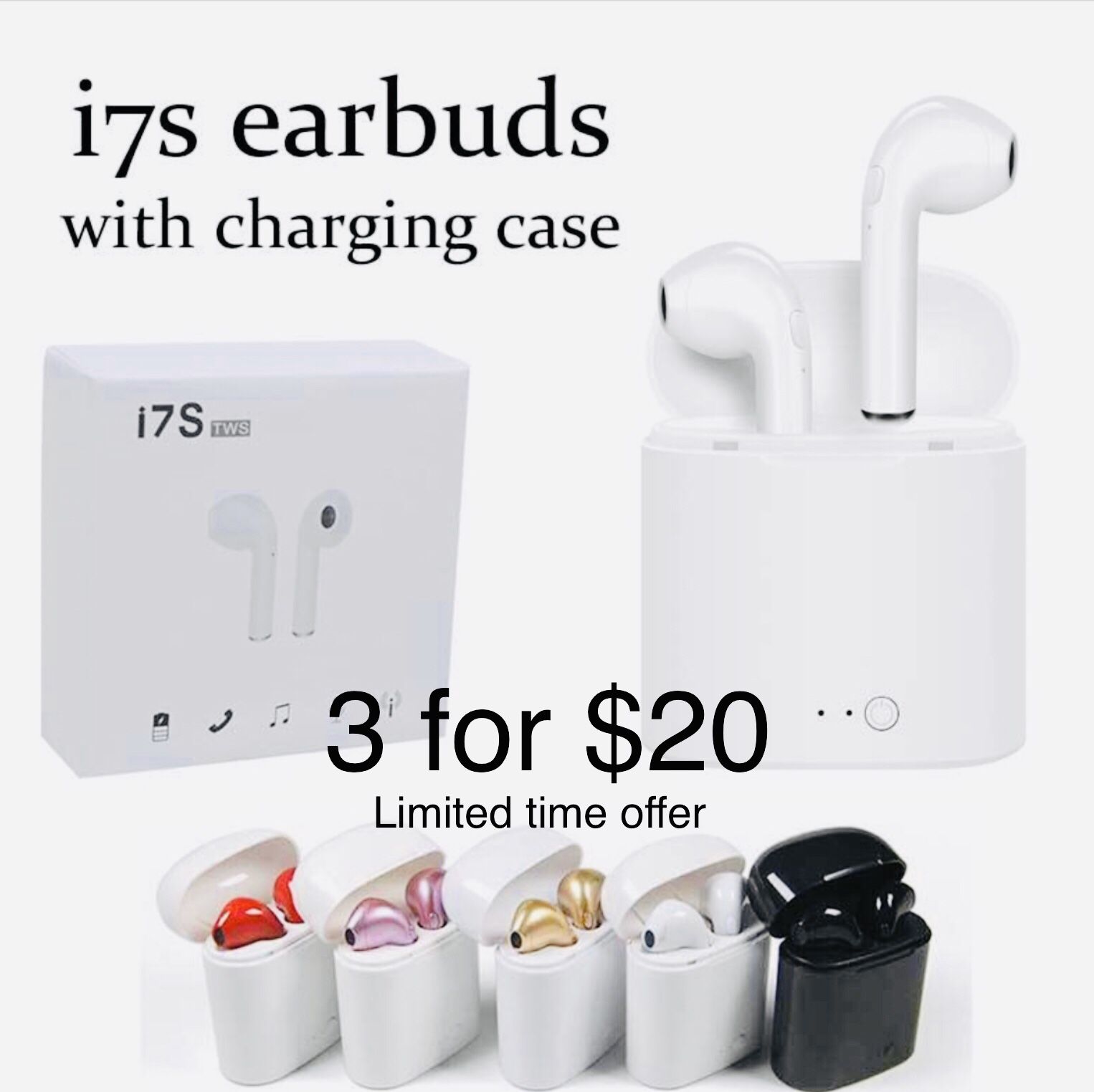 3 for $20 Bluetooth Earphones
