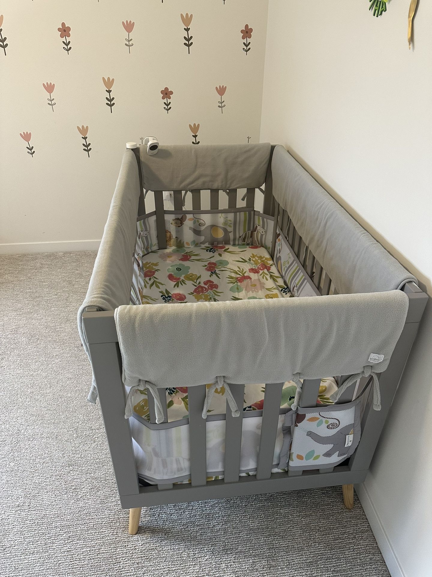 Essex Grey Convertible Baby Cribs Delta Children Essex 4-in-1