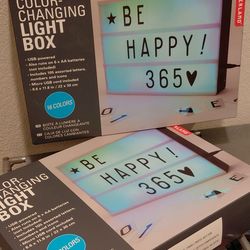 2 Light boxes... with letters.. unused