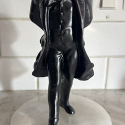Cast Iron Male Statue with Marble Base - 10” 