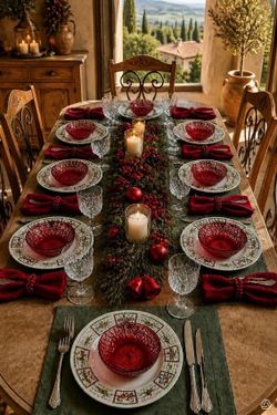 Set of 8 Vintage Mikasa Christmas Wish Dinner Plates HK713 Ultima Plus Excellent Condition