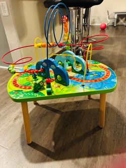 Kids Wooden Bead Maze Activity Table