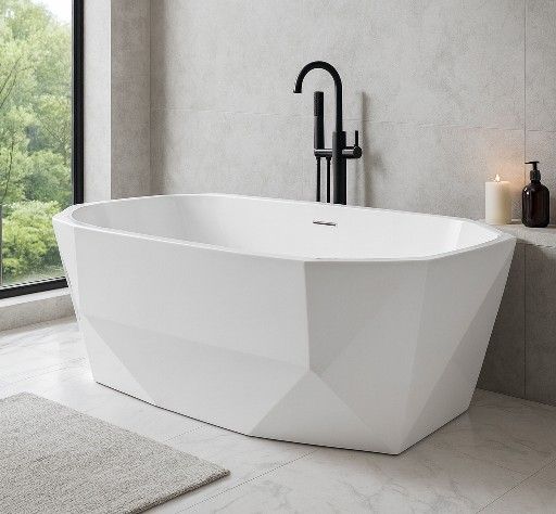 New Bathtub. Bathroom Vanity