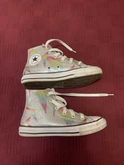 Converse Chuck Taylor All Star Prism Glitter Little Kids High Top SIZE 1Y
