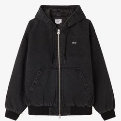 OBEY Clothing Heavy Zip Jacket Black Brand New DS