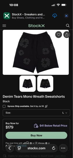 Denim Tears Mono Wreath Shorts