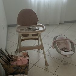 High Chair/ Bouncer/Playpen 