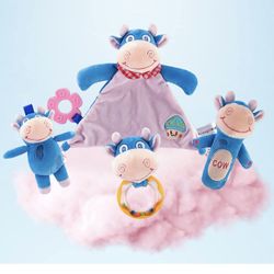 Happy Easter 4 PCS Soft Baby Rattle for Newborns, Easter Party Game Favors for Kids, Easter Basket Stuffers Fillers Easter Egg Hunt , Easter Shaker & 