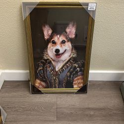 NEW Corgi Picture With Frame