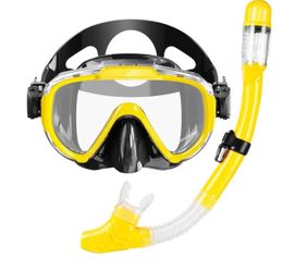 Adults Adjustable Snorkeling Set for Scuba Diving Swimming Training Kit Yellow