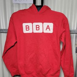 BBA Red Hoodie Sweatshirt, Size M (0617)