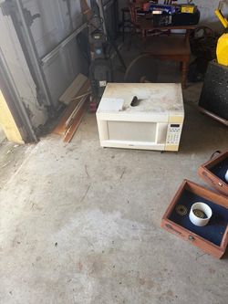 White Countertop Microwave