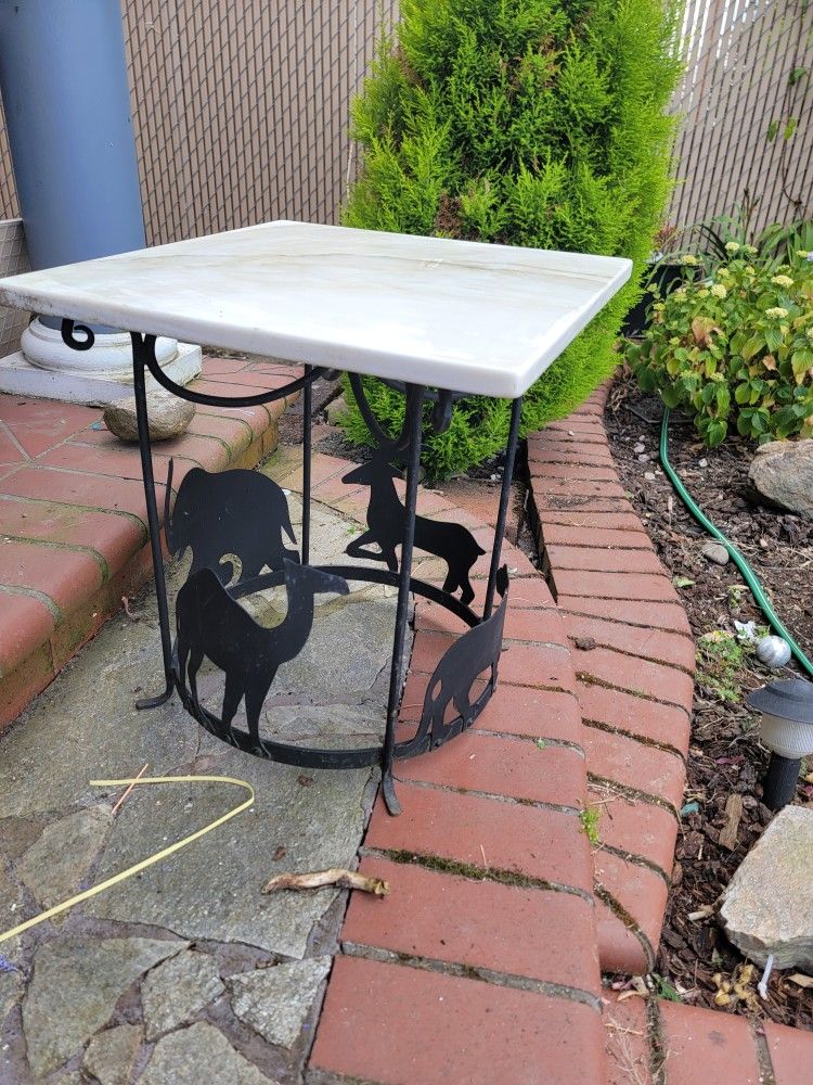 Wrought Iron Animal Table