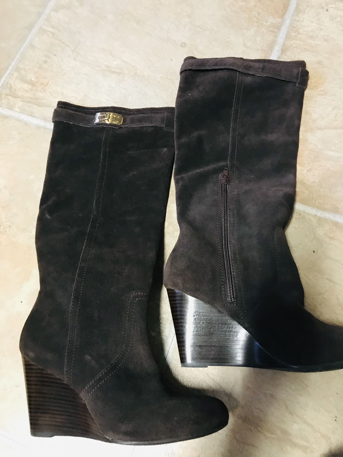 Coach Suede Boots .