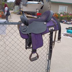 Purple Black 16 Size Saddle 