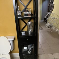 Beautiful  Black Pier 1 Cabinet And Shelves