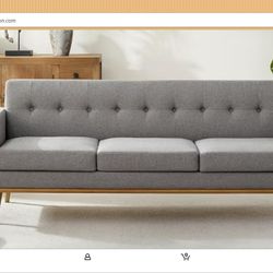 New Mid -Century / Contemporary Sofa 80 Inches Good For Smaller Spaces 