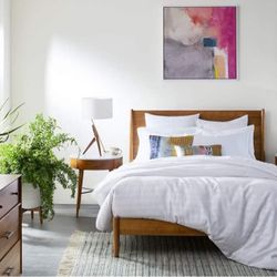 West Elm Mid-Century King Bed and 6-Drawer Dresser 