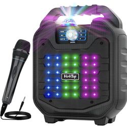 Brand New - VerkTop multifunction PA speaker with Disco Lights and Wired Microphone