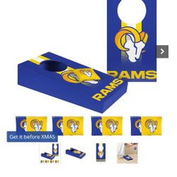 Brand New Los Angeles Rams Table Top Cornhole Toss Set