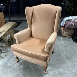 Pink Vintage Wingback Chair