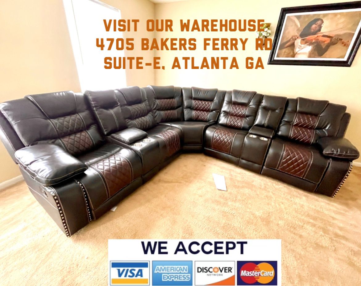 NEW GIGANTIC OVERSIZED RECLINER SECTIONAL  $1395 INCLUDING DELIVERY !!!  Delivery available for $75 in Atlanta and surrounding areas!!!  Reclines on o