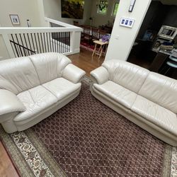 Italian Leather Couch And Loveseat $150