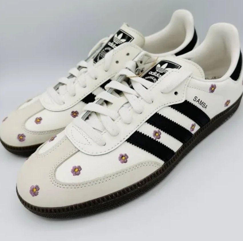 Adidas Samba OG White Floral Embroidery WMNS