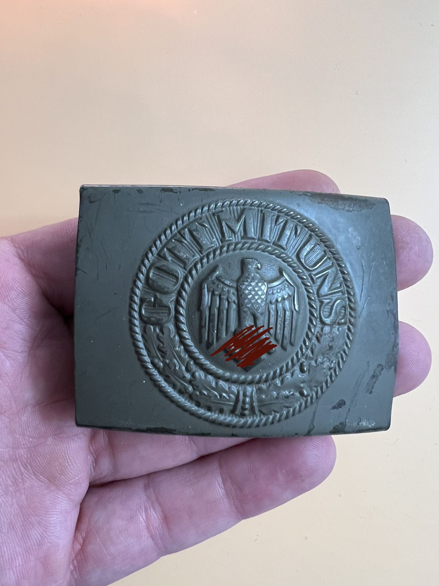 Got Mit Uns Original WWII Era German Cartridge Belt Buckle