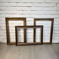 Vintage Wood Art Frames 3pc