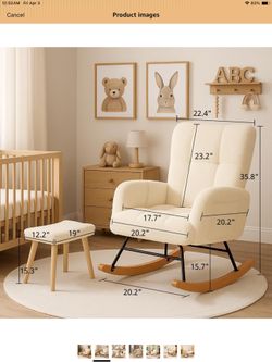 New Nursery Chair And Foot Stool