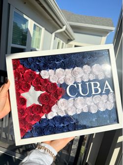 Handmade Cuba flag personalized