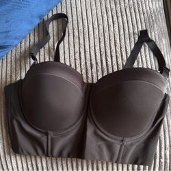 Sexy strapless and with strap black bra