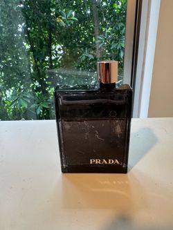 RARE 100 ml Prada Amber Pour Homme Intense - early Spanish Puig 2013 bottle. Severe cosmetic wear.