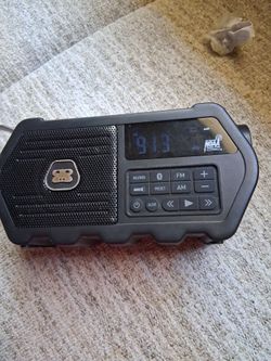 Radio and flash light and blue tooth and weather