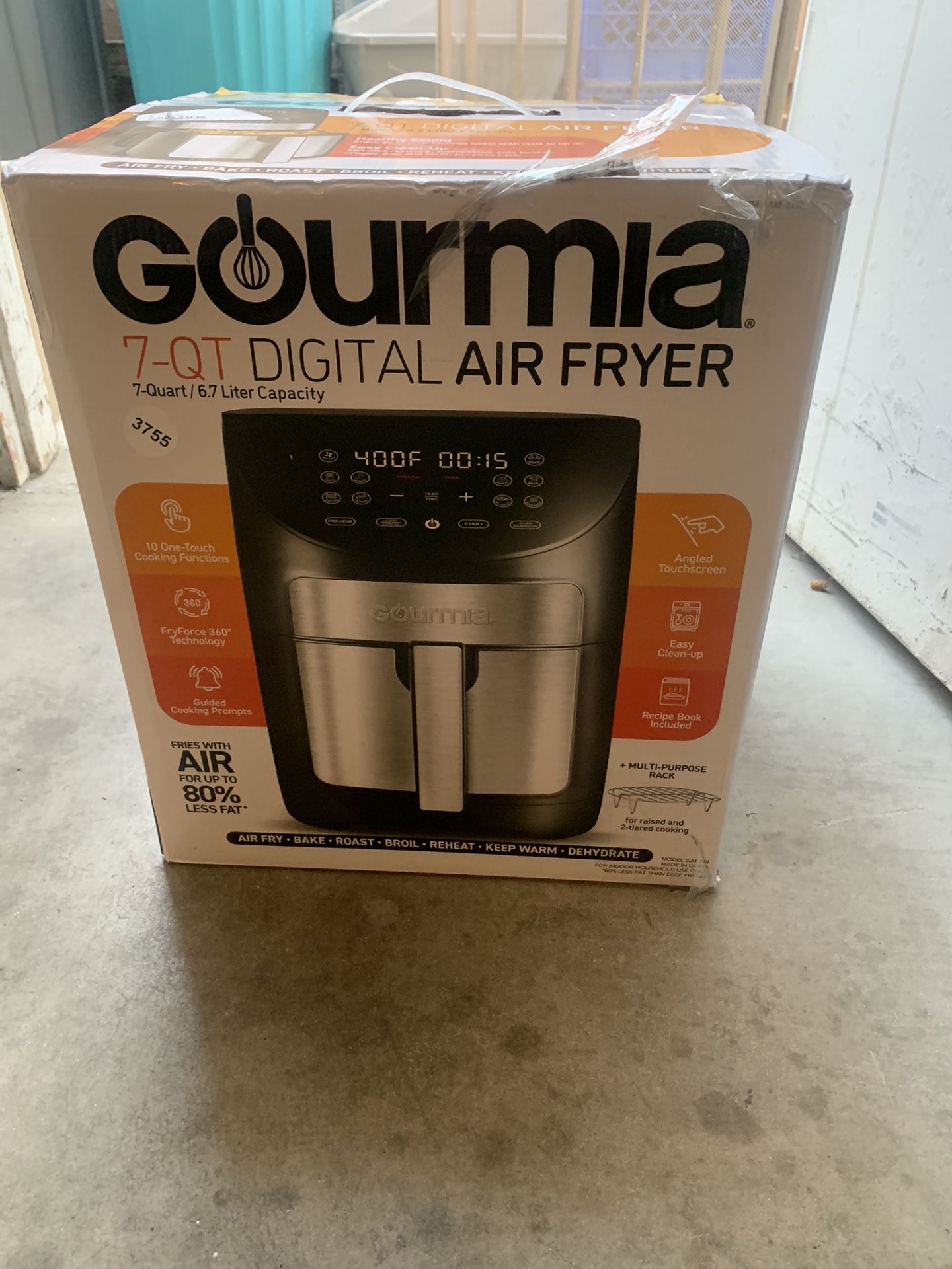 Gourmia 7-Quart Digital Air Fryer 10 One-Touch Cooking Functions