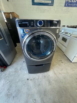 GE Profile Front Load Washing Machine with Pedestal