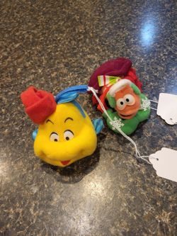 McDonalds plush mini Flounder and Sebastian stuffed toys
