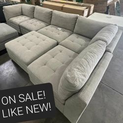 Modular Sectional Sofa Couch With Storage Ottoman 