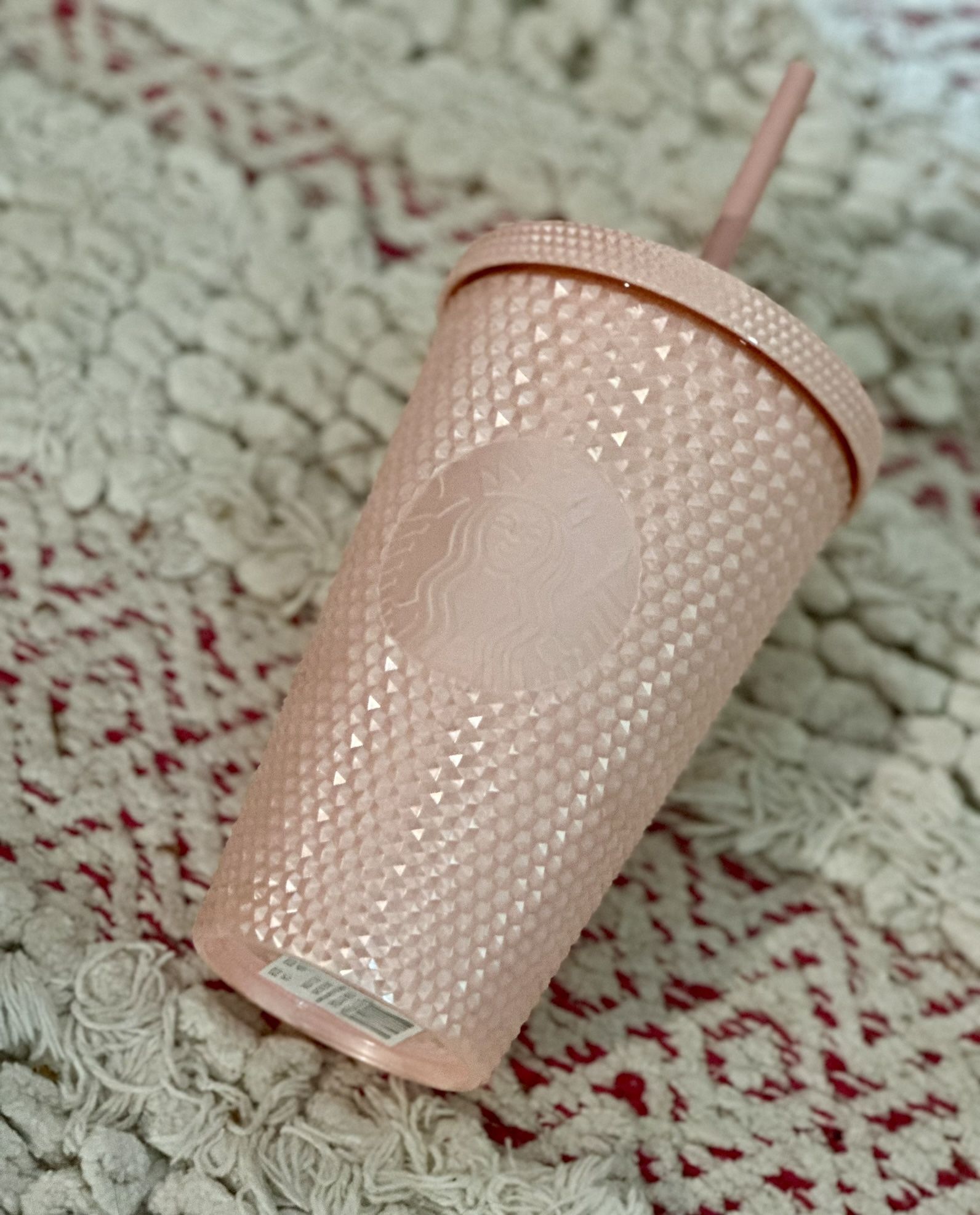 Brand new adorable light, pink Starbucks studded cup