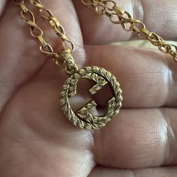 18K Limited Edition Gucci Necklace & Pendant.