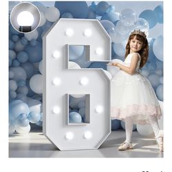 Number 6 marquee number