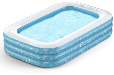 Inflatable Pool, Swimming Pool for Kids, Adults, Toddlers, 95'' x 56'' x 22'' Backyard/Garden/Outdoor Pool, Rectangular