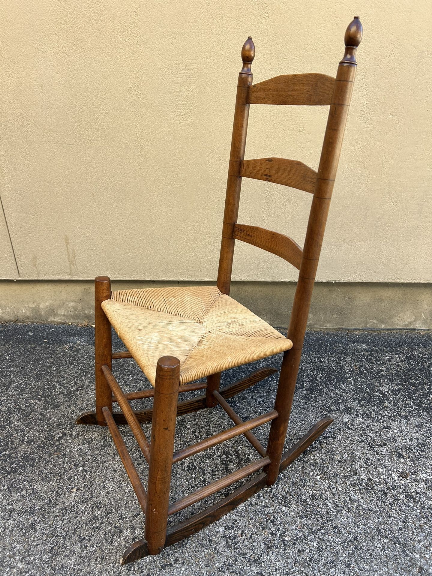 Small Antique Ladder Back Rocking Chair