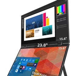 Triple Screen 15.6" Portable Foldable Monitor Dual Screen
