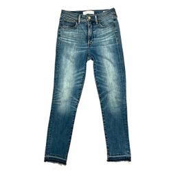 Denim Forum The Nico Mid Crop in medium lagoon