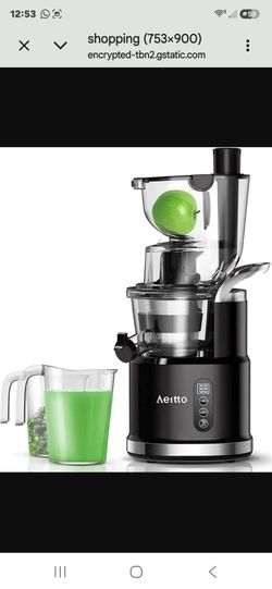 The Aeitto Cold Press Slow Masticating Juicer Machine uses a slow extraction speed (47–60 RPM)